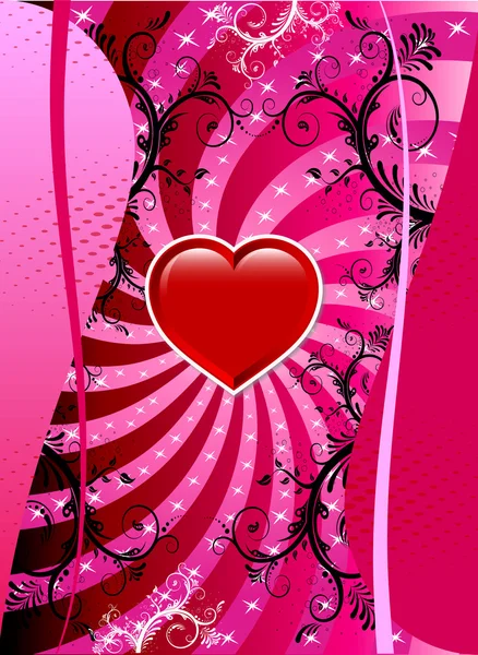 Valentine Heart Background — Stock Vector