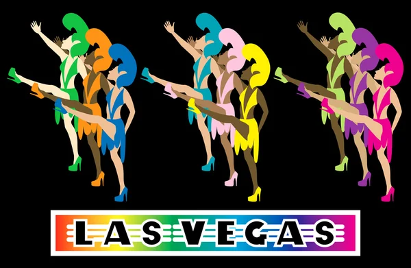 Танцоры Лас-Вегаса — стоковый вектор
