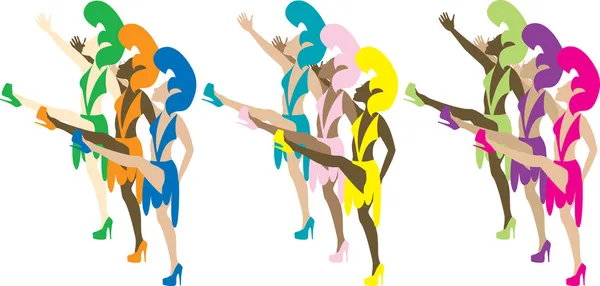Las vegas danseurs 2 — Image vectorielle