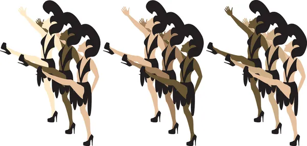 Danseurs de Las vegas 3 — Image vectorielle