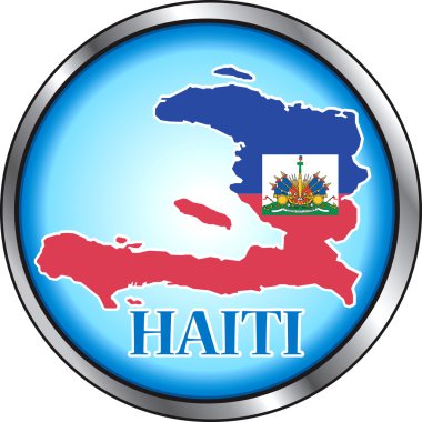 Haiti Round Button clipart