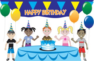 Kids Party 1 clipart