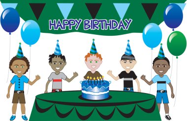 Boys Party clipart