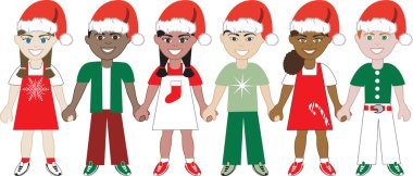 Christmas Kids United 1 clipart