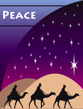 3 Wise Men Card clipart