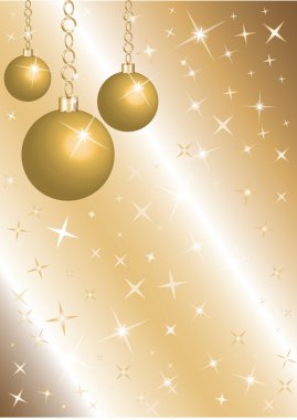 Golden Christmas Background clipart