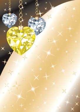 Diamond Heart Background clipart