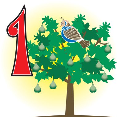 1st Day of Christmas clipart