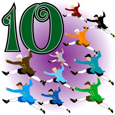 10th Day of Christmas clipart