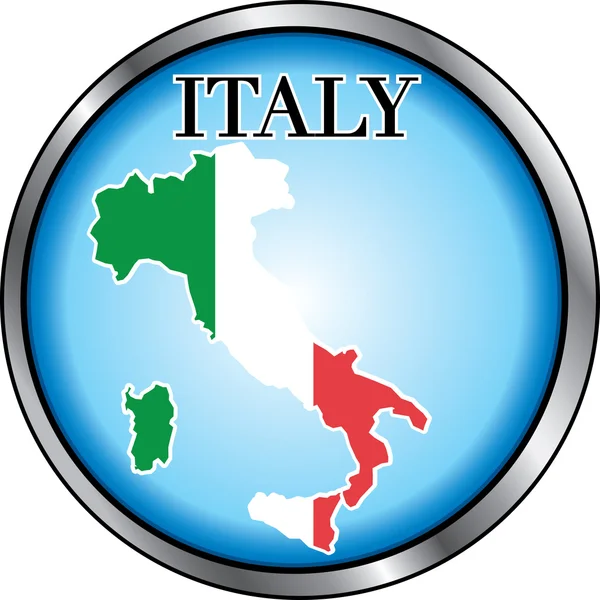 Italy Round Button — Stock Vector