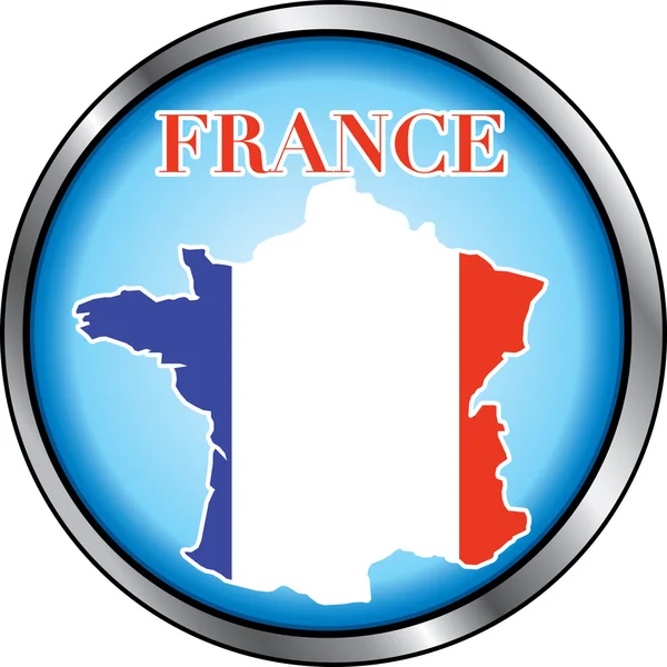 Francie kulaté tlačítko — Stockový vektor