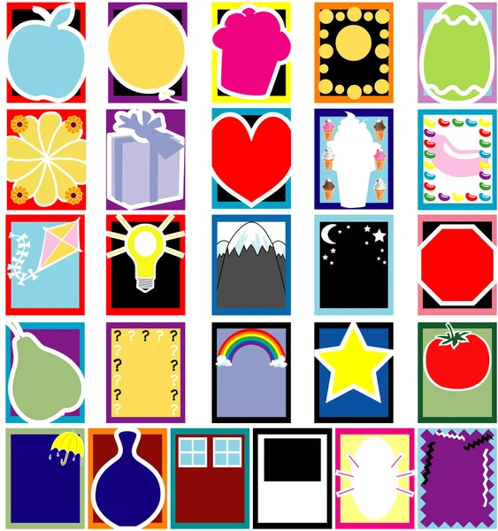 Cartes de visite colorées — Image vectorielle