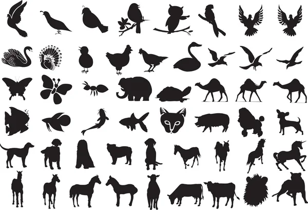 stock vector Animal Silhouettes