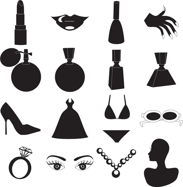 Beauty Icons — Stock Vector