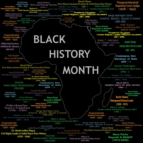 Mois de l'histoire des Noirs Collage — Image vectorielle