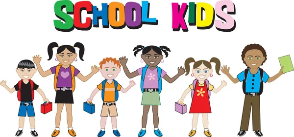 Τα παιδιά σχολείο 2 — Διανυσματικό Αρχείο