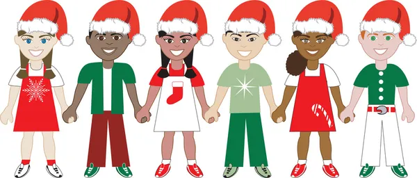 Dzieci Boże Narodzenie Wielka 1 — Wektor stockowy