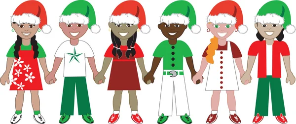 Enfants de Noël United 2 — Image vectorielle
