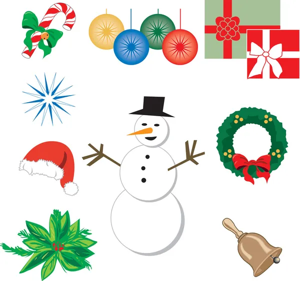 Nove ícones de Natal 1 —  Vetores de Stock