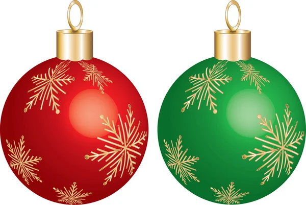 Christmas Ornament Green & Red — Stock Vector © BasheeraDesigns #2501190