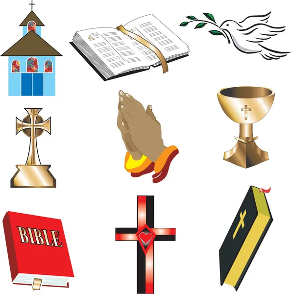 Ikony Kościół 1 — Wektor stockowy