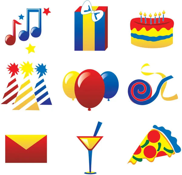 Party Icons 2 — Stock Vector