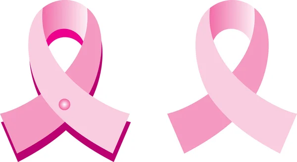粉红癌症彩带 — 图库矢量图片