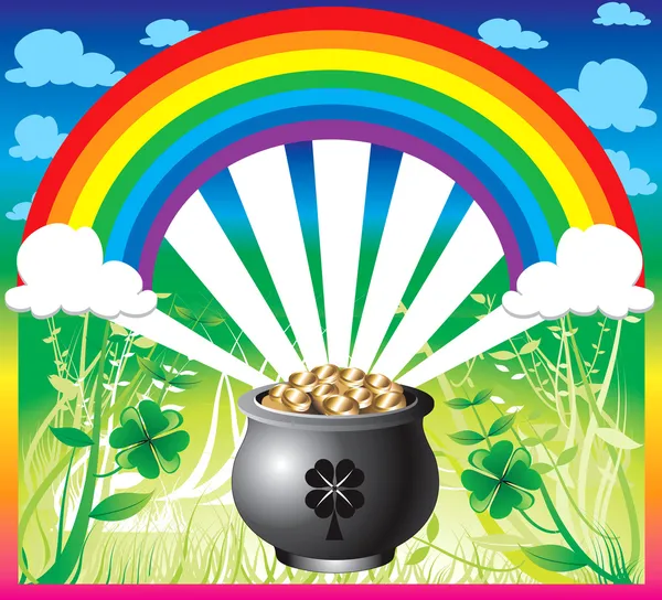 St. Patrick dzień Rainbow — Wektor stockowy