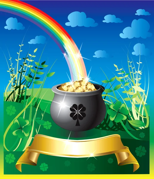 St. Patrick's Day Rainbow 2 — Stock Vector
