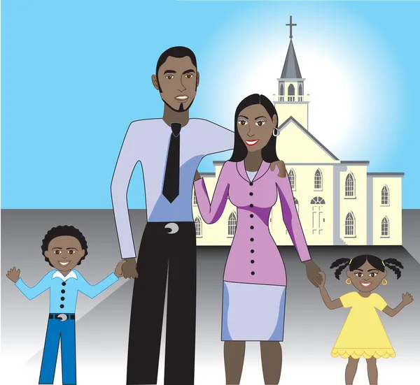Family 1 Church Stock Illustration