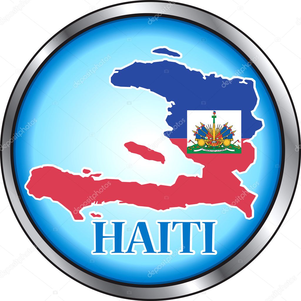 Haiti Round Button