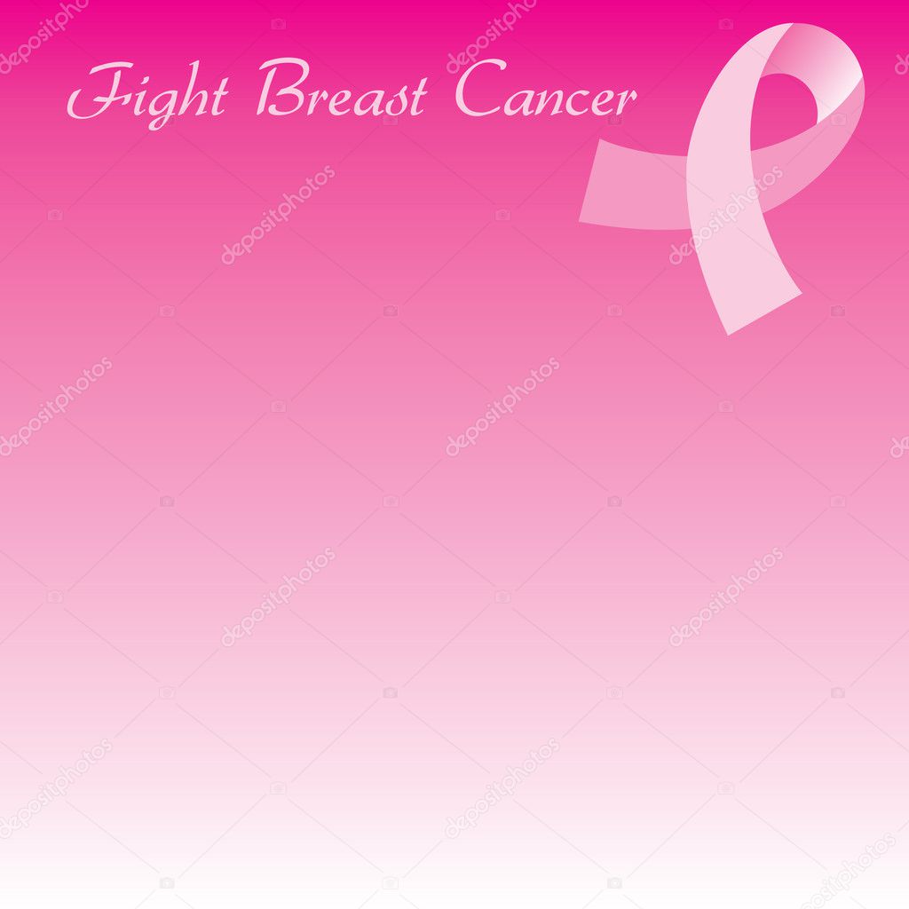 Pink Cancer Ribbon Seamless Background
