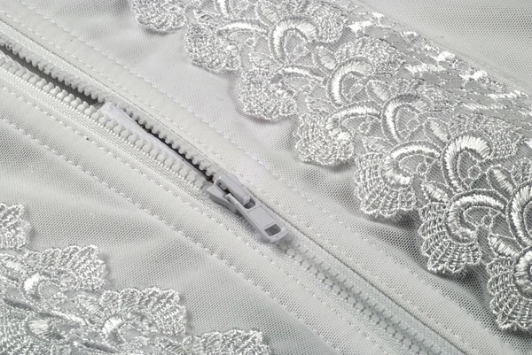 White zipper — Stock Photo, Image