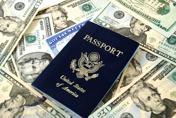 Social security and passport — Stock Photo, Image