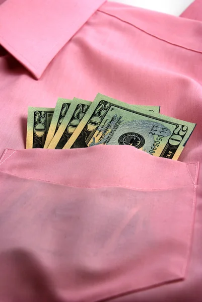 Peníze v kapse — Stock fotografie