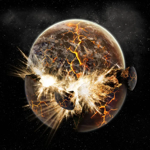 Earth apocalypse / armageddon — Stock Photo, Image