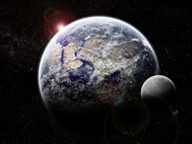 Dünya üzerinde tutulması / planetscape sanat