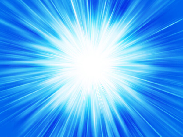 Blue abstract background star explosion