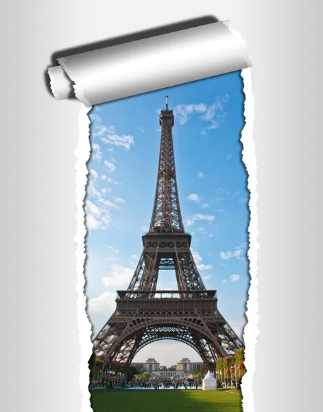 stock image Paris postcard eiffel tower