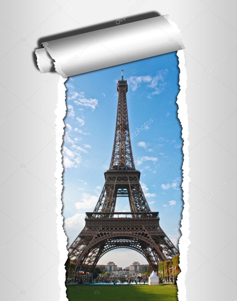 Paris postcard eiffel tower