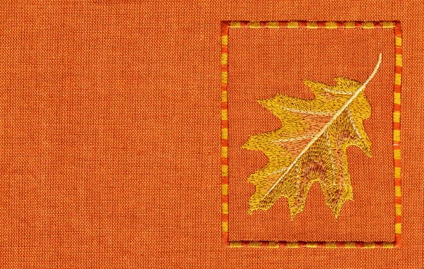 Ткань, осенний лист — стоковое фото