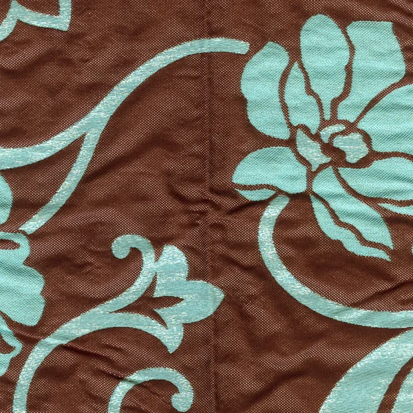 Textura de tecido, flores azuis — Fotografia de Stock