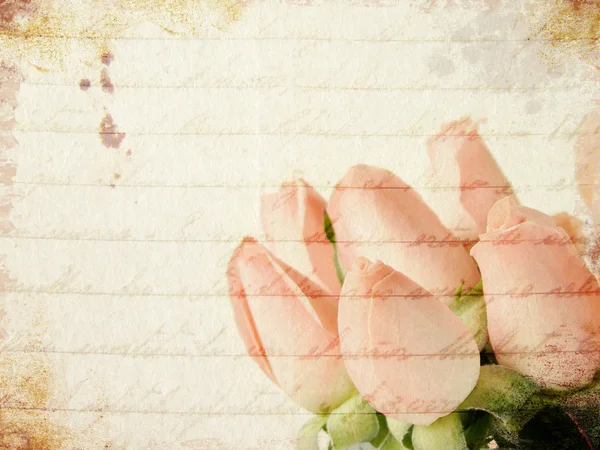 Grunge küçük pembe güller arka plan — Stok fotoğraf
