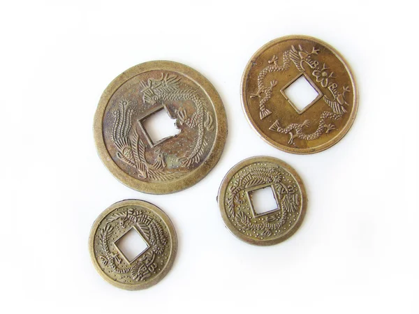 Monedas de feng shui chinas — Foto de Stock