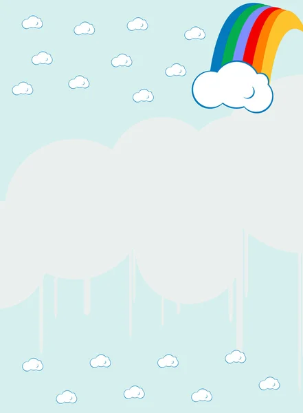 Moln och rainbow bakgrund — Stockfoto