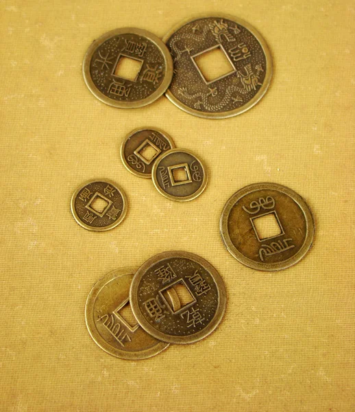 Monedas de feng shui chinas — Foto de Stock
