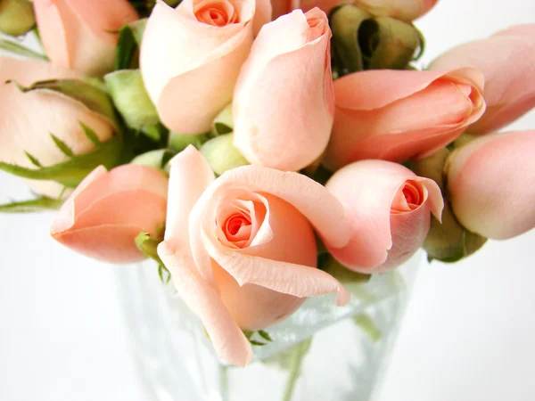 Λίγο ροζ τριαντάφυλλα σε μπουκέτο — Φωτογραφία Αρχείου