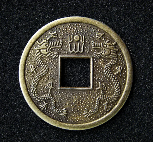 Moneta cinese feng shui — Foto Stock