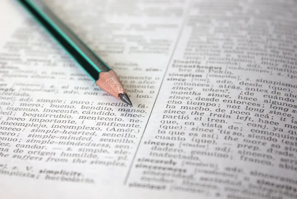Text background with pencil — Stock Photo, Image
