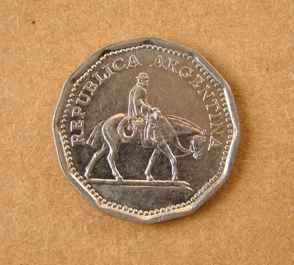 Antigua moneda argentina — Foto de Stock